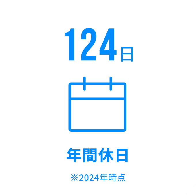 年間休日124日